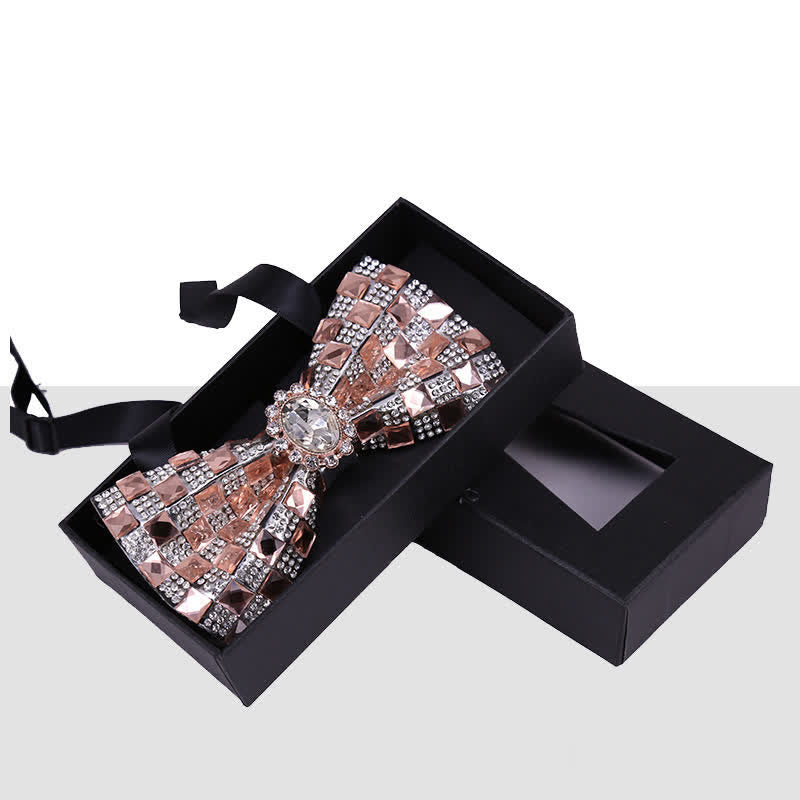 Papillon da uomo con perline luminose e strass in pietra