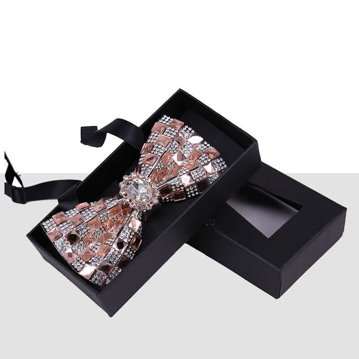 Papillon da uomo con perline luminose e strass in pietra