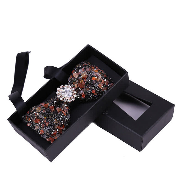 Papillon da uomo con perline luminose e strass in pietra