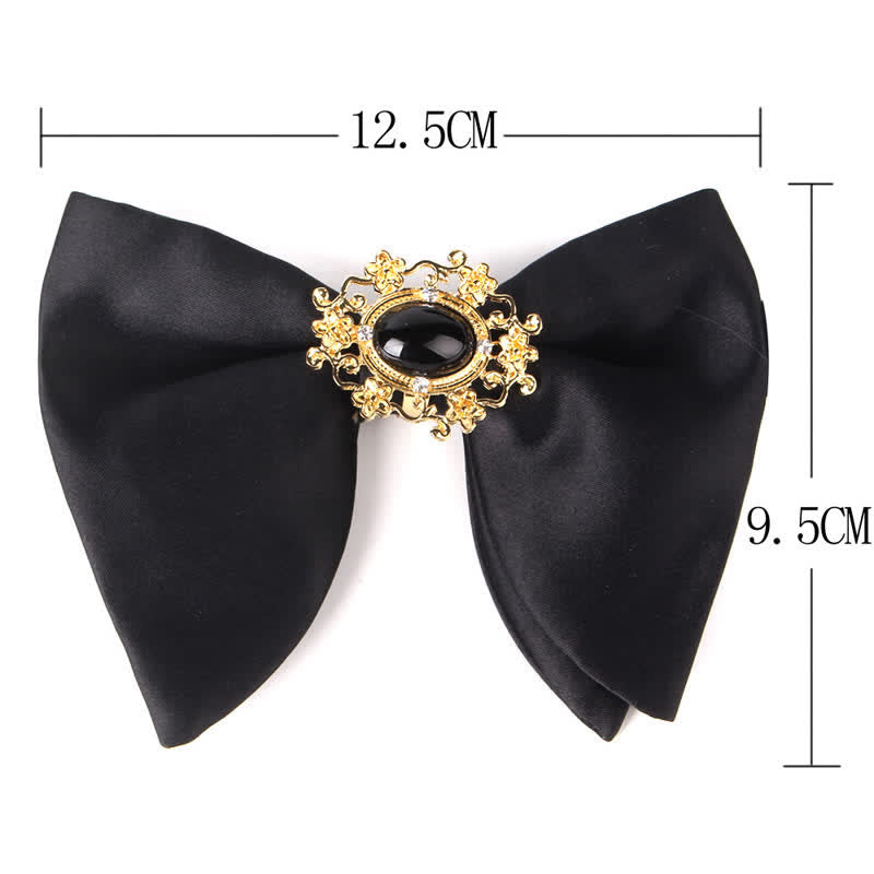 Papillon oversize a punta con strass a farfalla nera da uomo - image 6
