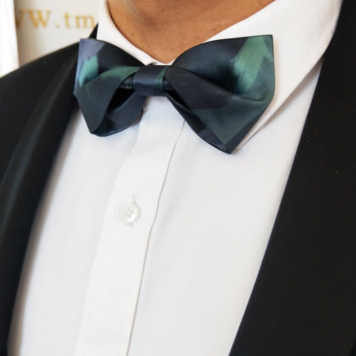Papillon da uomo elegante verde notte scuro