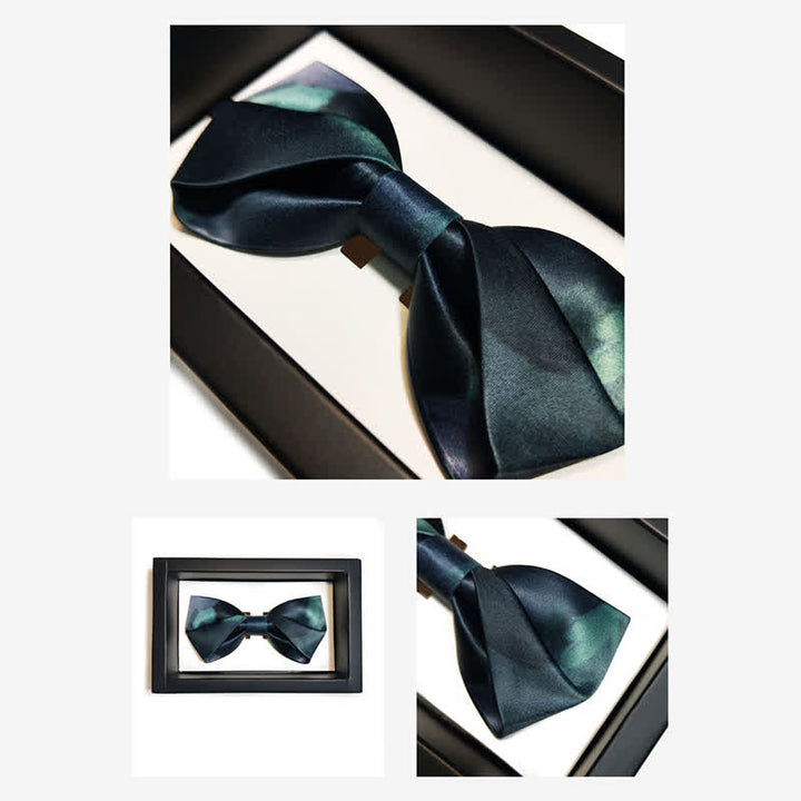 Papillon da uomo elegante verde notte scuro