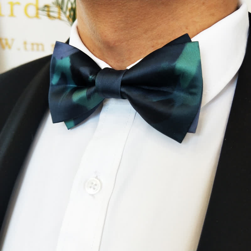Papillon da uomo elegante verde notte scuro