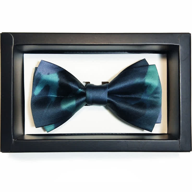 Papillon da uomo elegante verde notte scuro