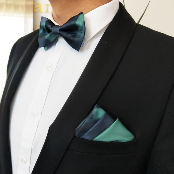 Papillon da uomo elegante verde notte scuro