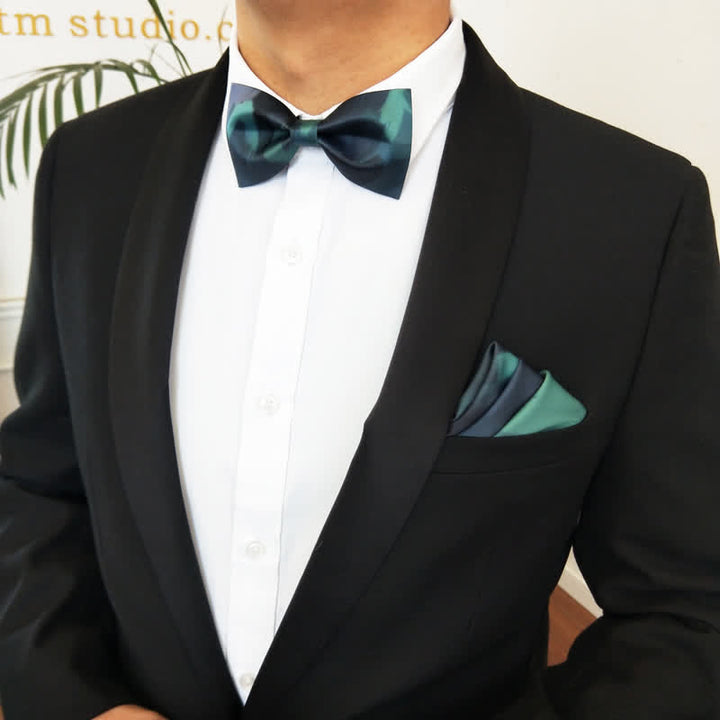 Papillon da uomo elegante verde notte scuro