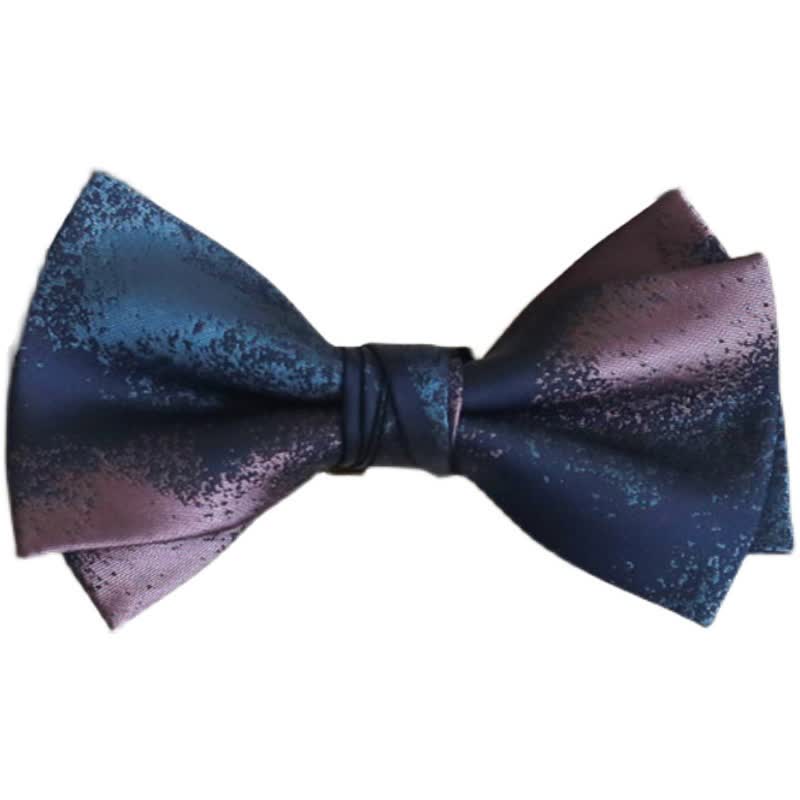 Papillon da sposa blu e viola da sogno per uomo