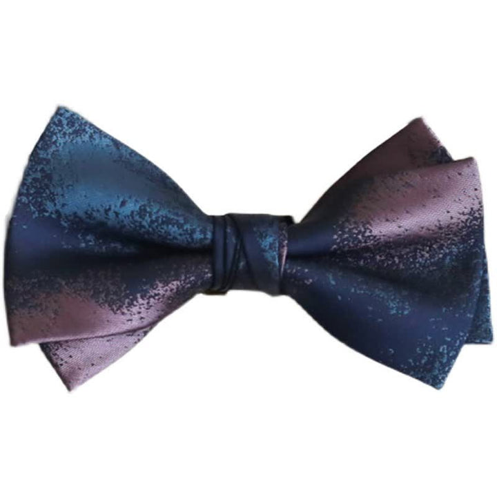 Papillon da sposa blu e viola da sogno per uomo