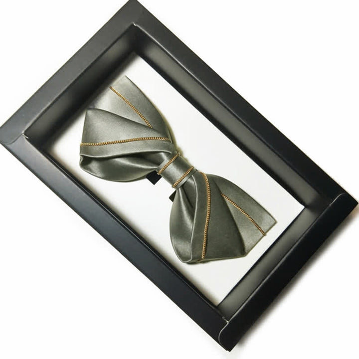 Papillon da uomo con catena in oro grigio nobile