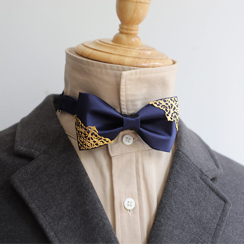 Papillon da uomo con decorazione in metallo dorato cavo - Marina Militare - image 1