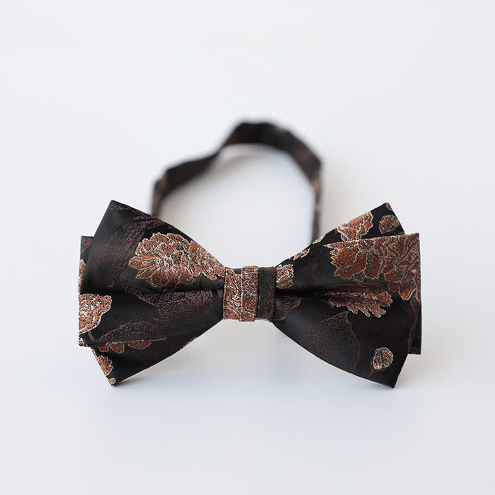 Papillon retrò floreale a doppio strato da uomo - Stile n. 7 - image 11