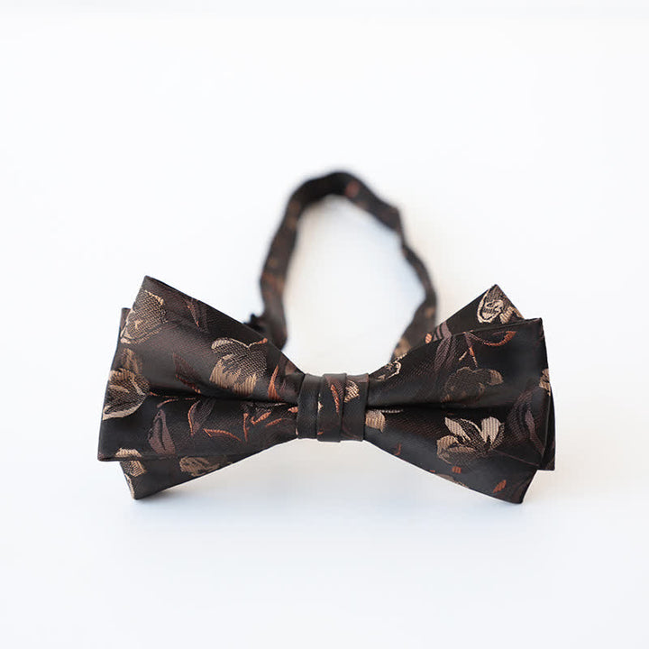 Papillon retrò floreale a doppio strato da uomo - Stile n. 8 - image 12
