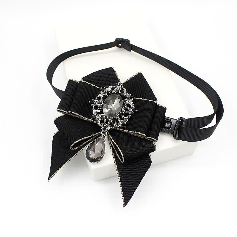 Papillon luminoso con cristalli pendenti in stile britannico per bambini - Nero - image 1