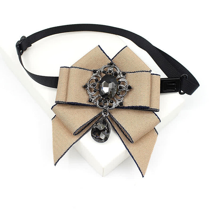 Papillon luminoso con cristalli pendenti in stile britannico per bambini - Cachi - image 2