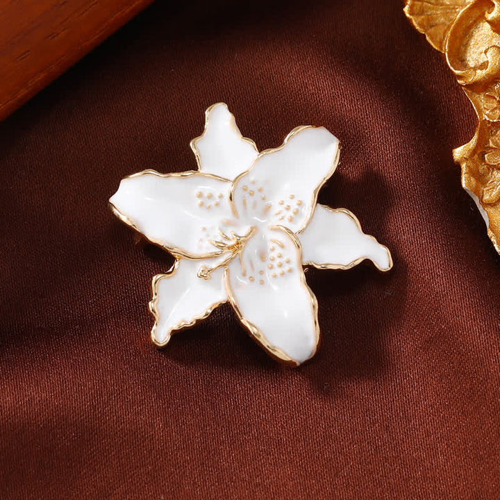 Spilla floreale in smalto con piccolo girasole da donna