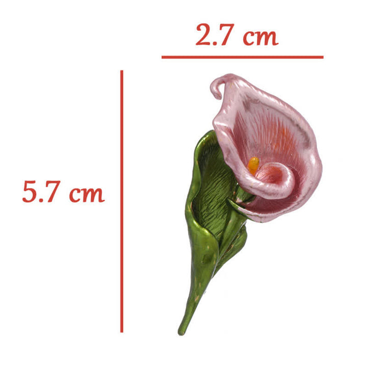 Spilla elegante da donna con fiore di garofano smaltato - image 3