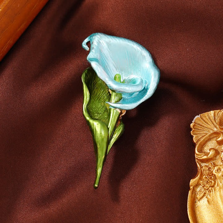 Spilla elegante da donna con fiore di garofano smaltato
