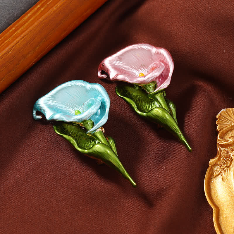 Spilla elegante da donna con fiore di garofano smaltato