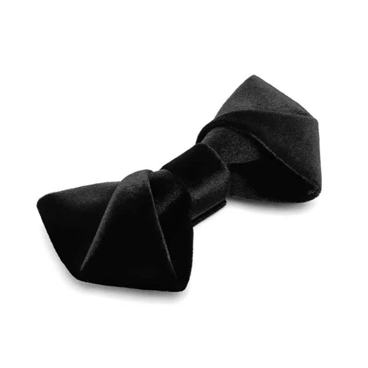 Papillon in velluto tinta unita della serie Black Night da uomo - image 4