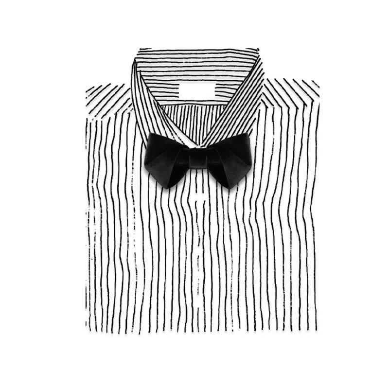 Papillon in velluto tinta unita della serie Black Night da uomo