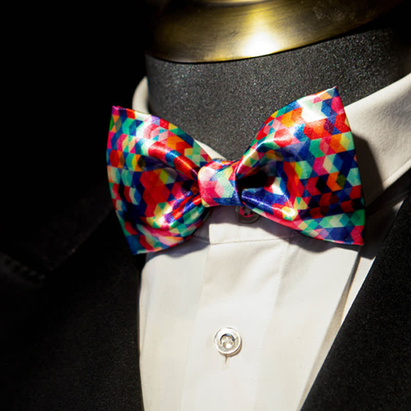 Papillon con stampa colorata Kaleidoscope Dazzle da uomo