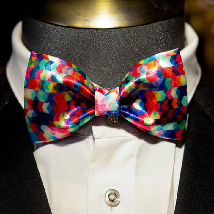 Papillon con stampa colorata Kaleidoscope Dazzle da uomo