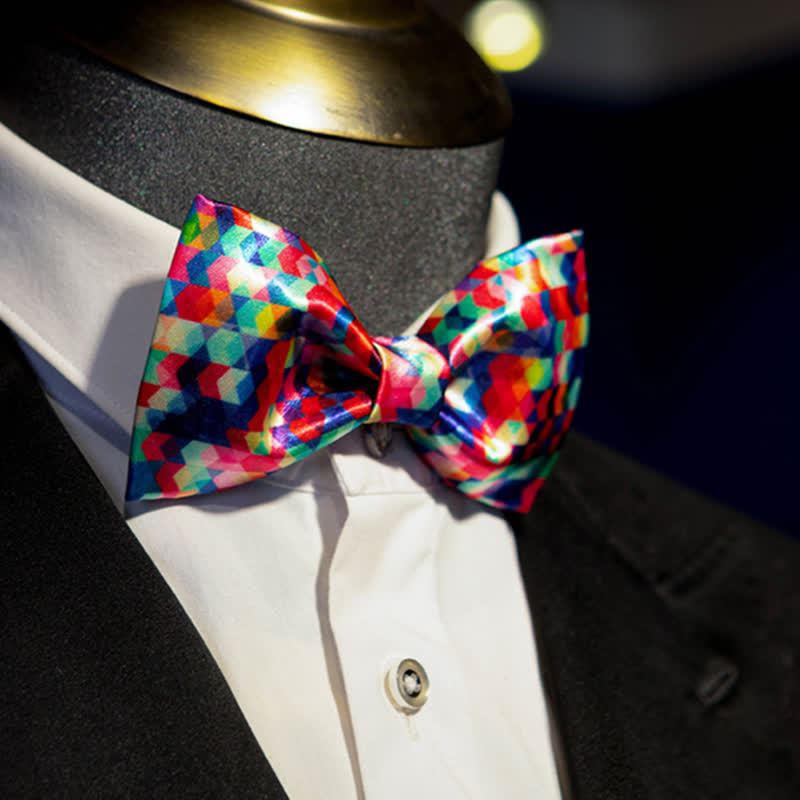 Papillon con stampa colorata Kaleidoscope Dazzle da uomo