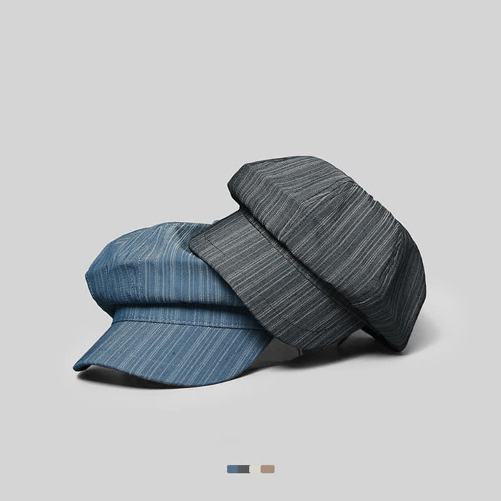 Cappello basco a strisce verticali da artista pittore