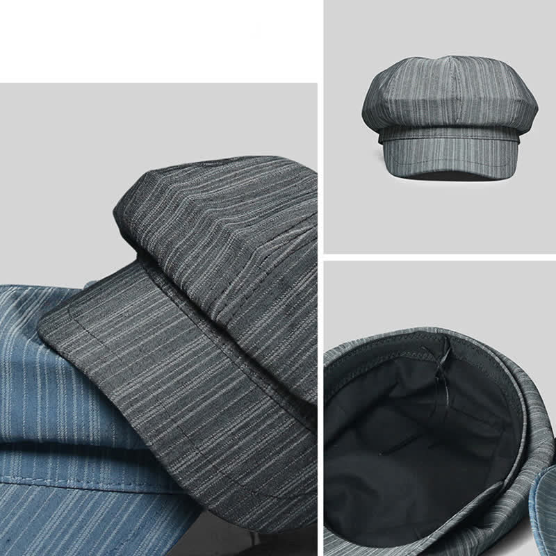 Cappello basco a strisce verticali da artista pittore