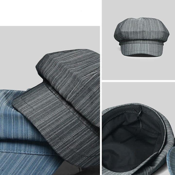 Cappello basco a strisce verticali da artista pittore