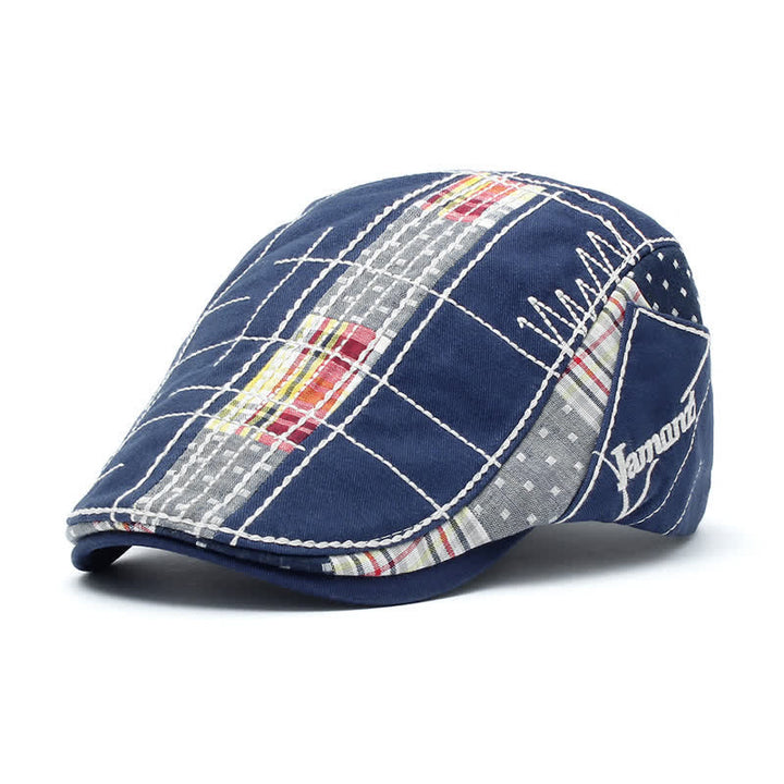 Cappello basco piatto con ricamo irregolare regolabile