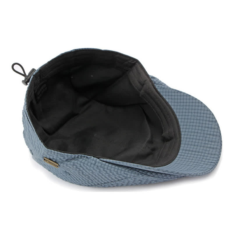Cappello basco estivo da giornalaio con motivo scozzese retrò e fascino fresco