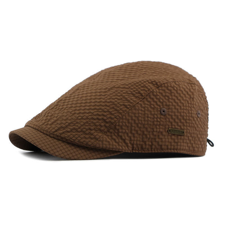 Cappello basco estivo da giornalaio con motivo scozzese retrò e fascino fresco