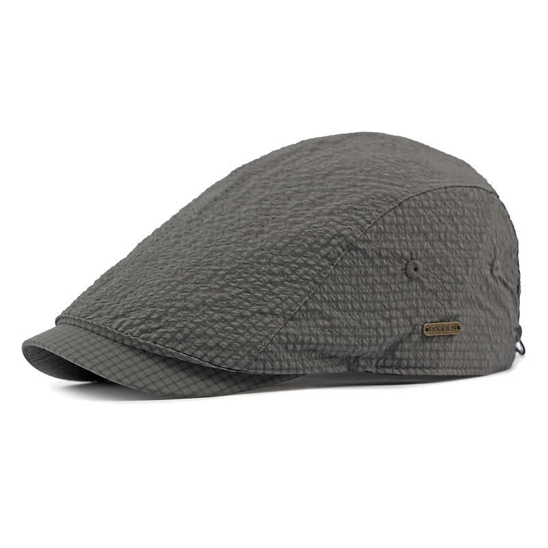 Cappello basco estivo da giornalaio con motivo scozzese retrò e fascino fresco