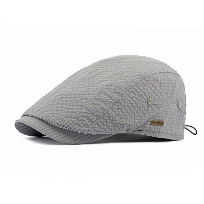 Cappello basco estivo da giornalaio con motivo scozzese retrò e fascino fresco