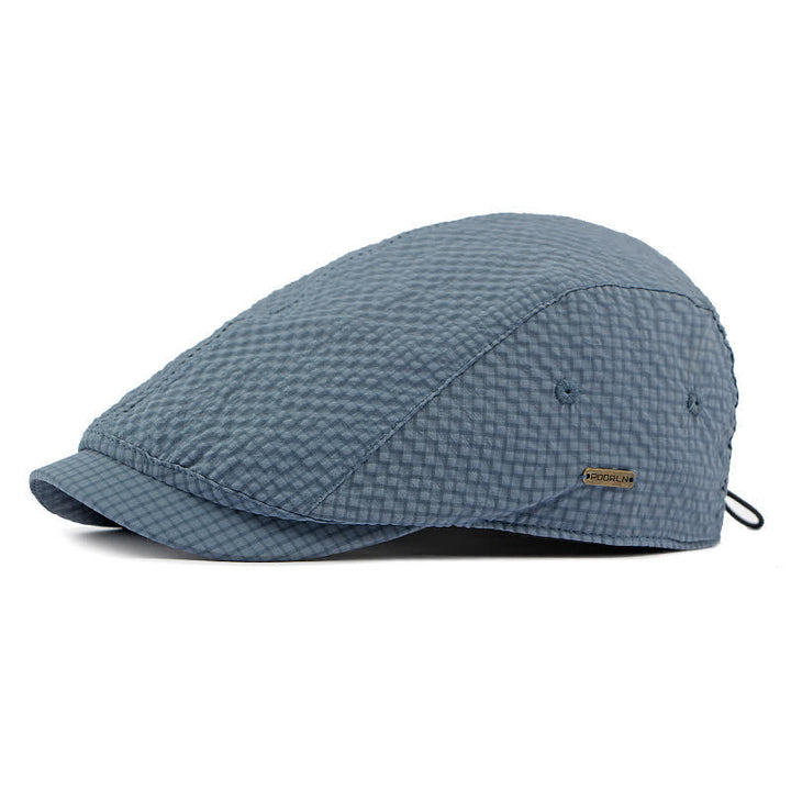 Cappello basco estivo da giornalaio con motivo scozzese retrò e fascino fresco - Blu - Regolabile (21 5/8"-23 5/8") - image 3