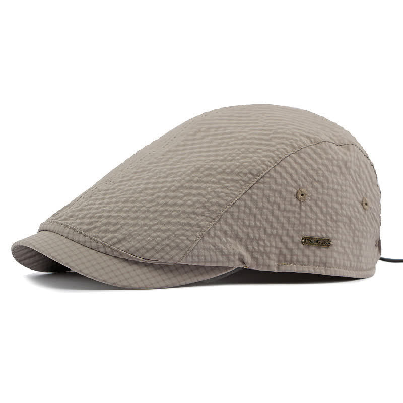Cappello basco estivo da giornalaio con motivo scozzese retrò e fascino fresco