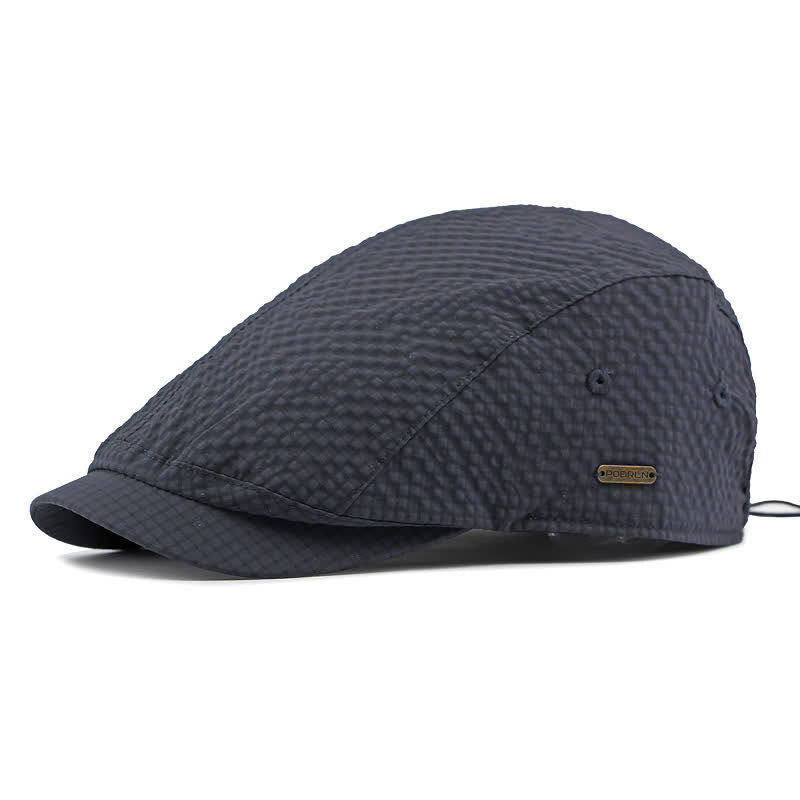 Cappello basco estivo da giornalaio con motivo scozzese retrò e fascino fresco