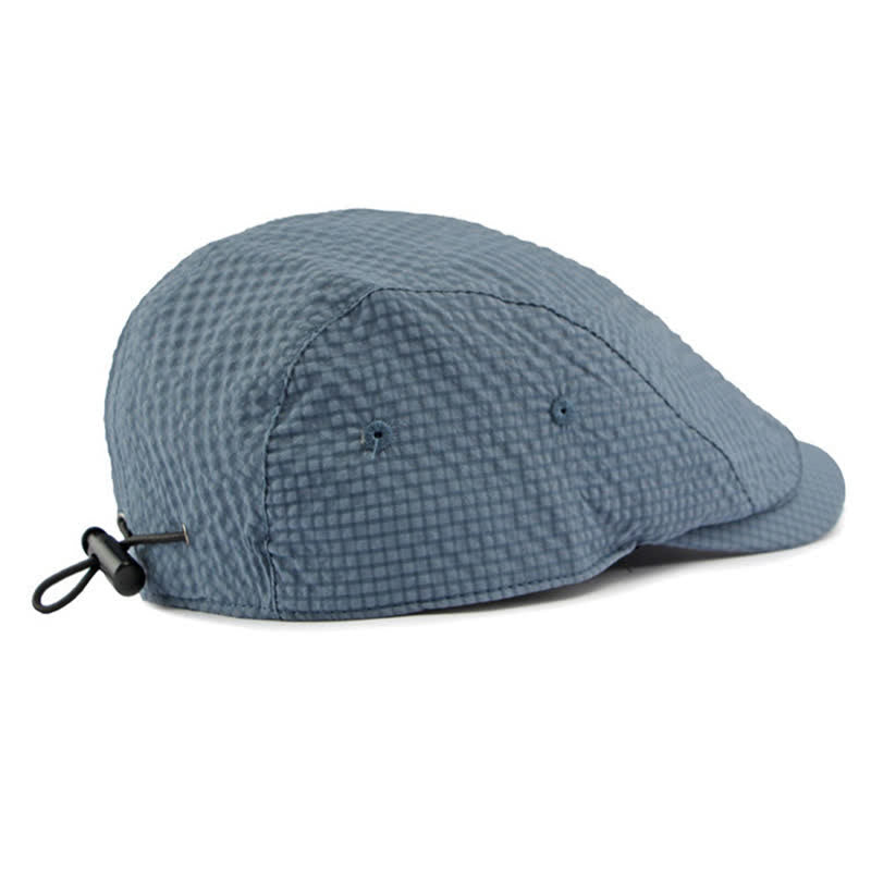 Cappello basco estivo da giornalaio con motivo scozzese retrò e fascino fresco