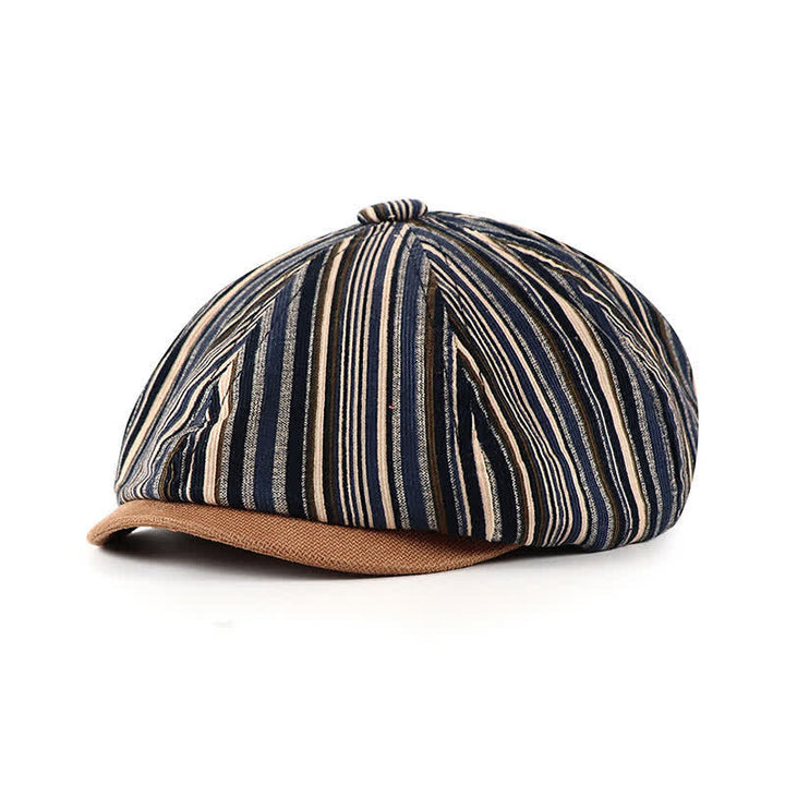 Cappello basco ottagonale a righe ispirato all'artista unico