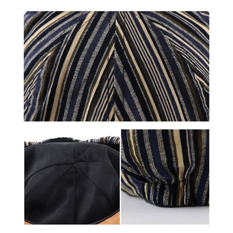 Cappello basco ottagonale a righe ispirato all'artista unico