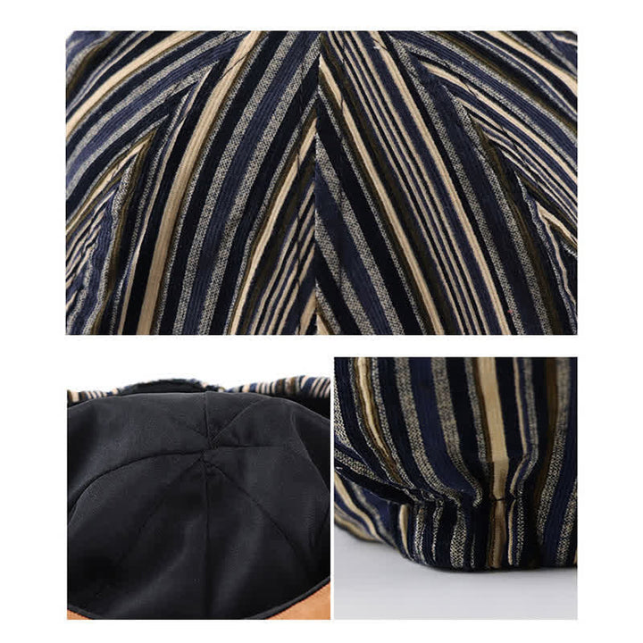 Cappello basco ottagonale a righe ispirato all'artista unico