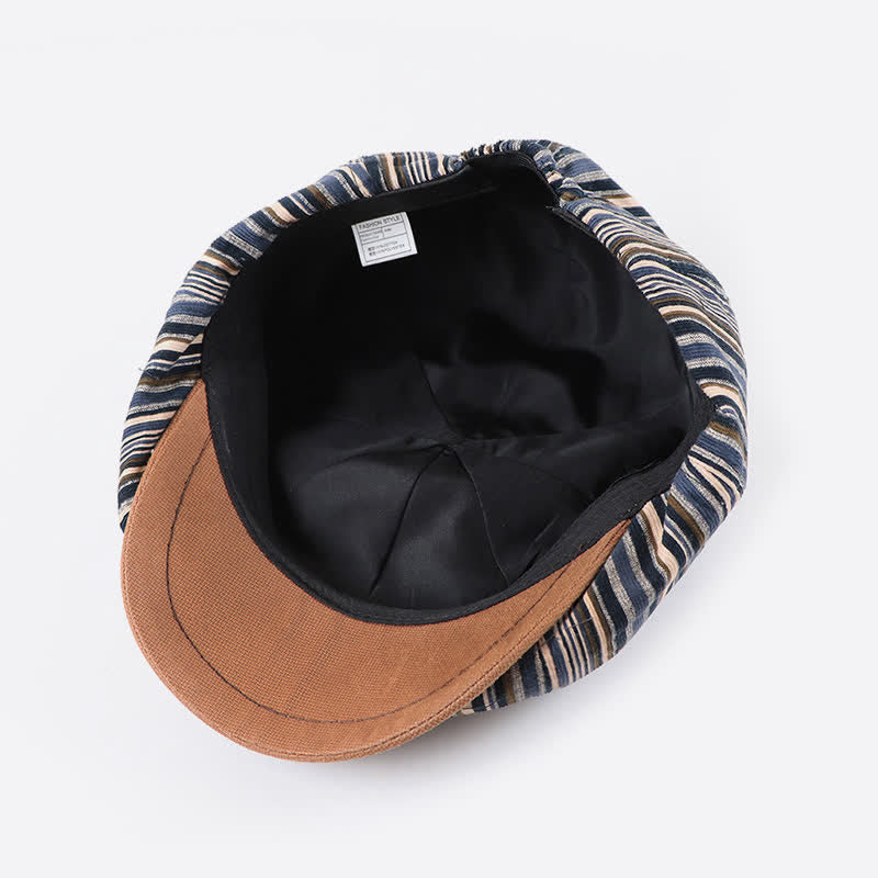 Cappello basco ottagonale a righe ispirato all'artista unico