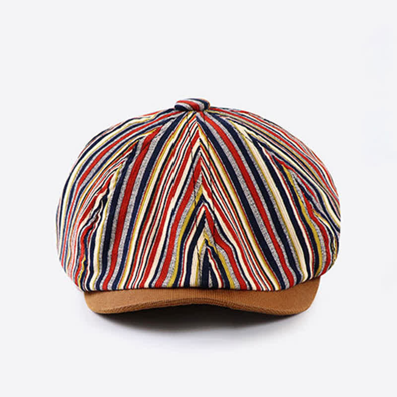 Cappello basco ottagonale a righe ispirato all'artista unico