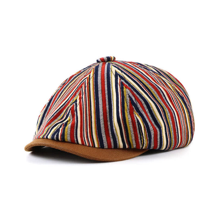 Cappello basco ottagonale a righe ispirato all'artista unico
