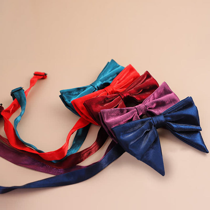 Papillon a punta oversize lucido a forma di farfalla da uomo