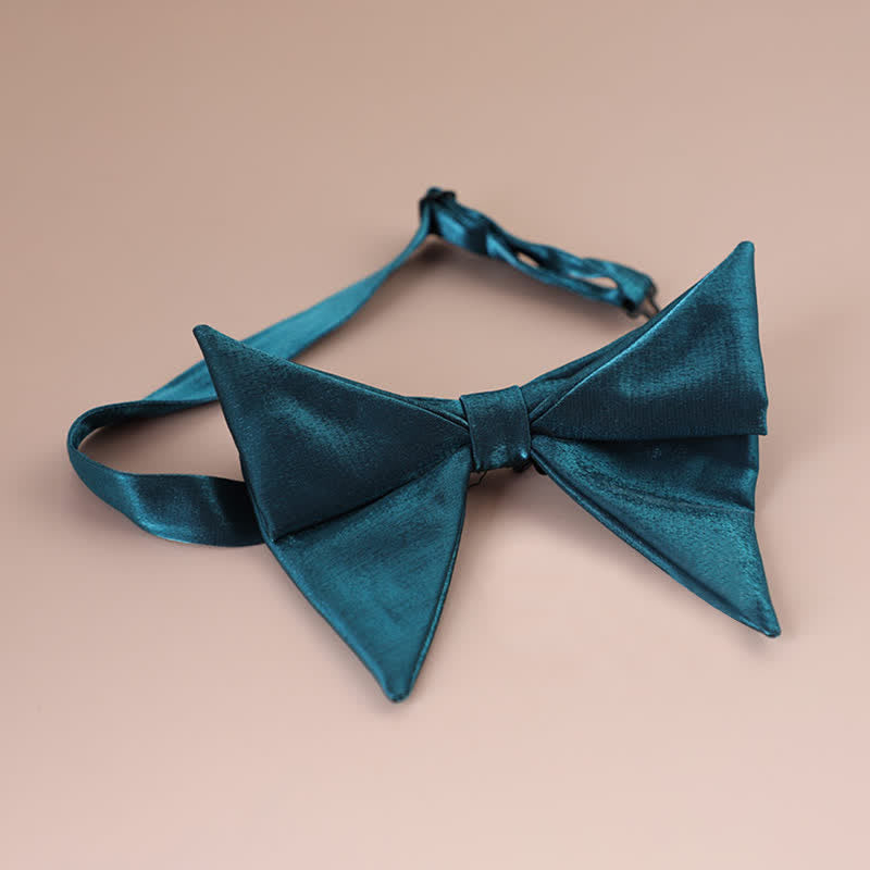 Papillon a punta oversize lucido a forma di farfalla da uomo