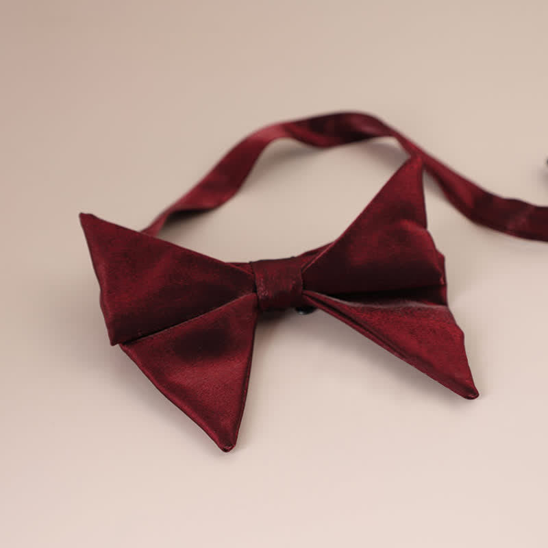 Papillon a punta oversize lucido a forma di farfalla da uomo
