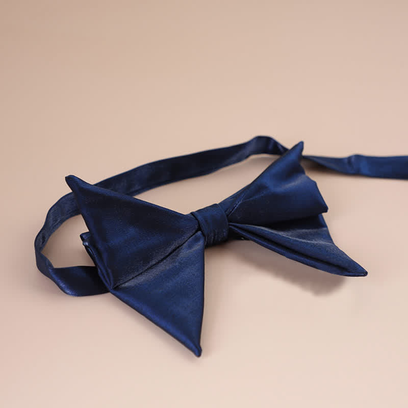 Papillon a punta oversize lucido a forma di farfalla da uomo
