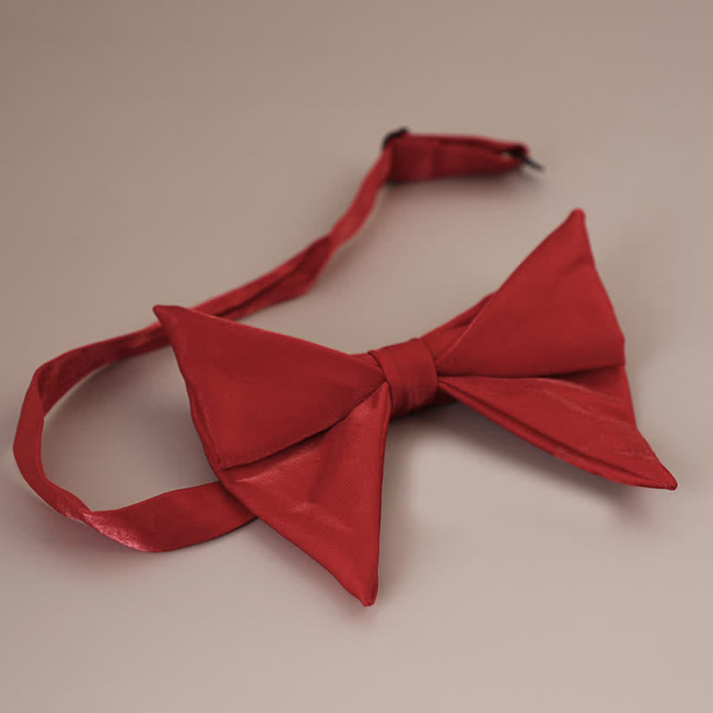 Papillon a punta oversize lucido a forma di farfalla da uomo